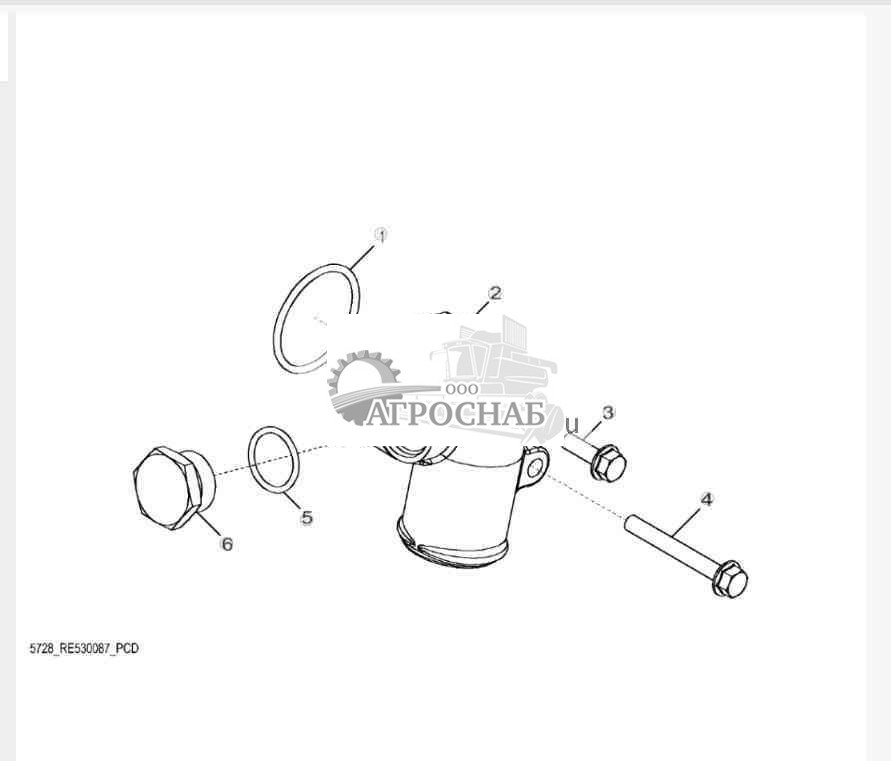 5728 Впуск водяного насоса 
